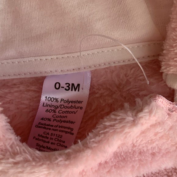 Pink fuzzy onesie - Picture 2 of 2